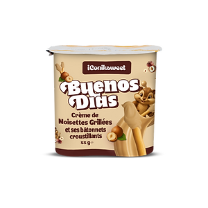 Buenos Dias – Crème de Noisette Grillée & Bâtonnets Croustillants 55Gr